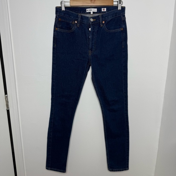 RE/DONE Originals Dark Wash “Straight Skinny” Jeans - Picture 2 of 7